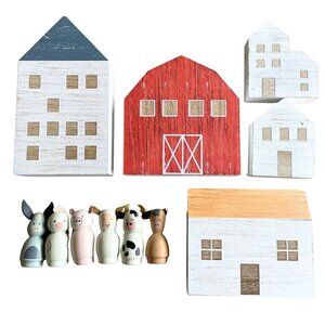 Target Hearth & Hand Magnolia Wooden Toy Farm & Animal Figurine Set